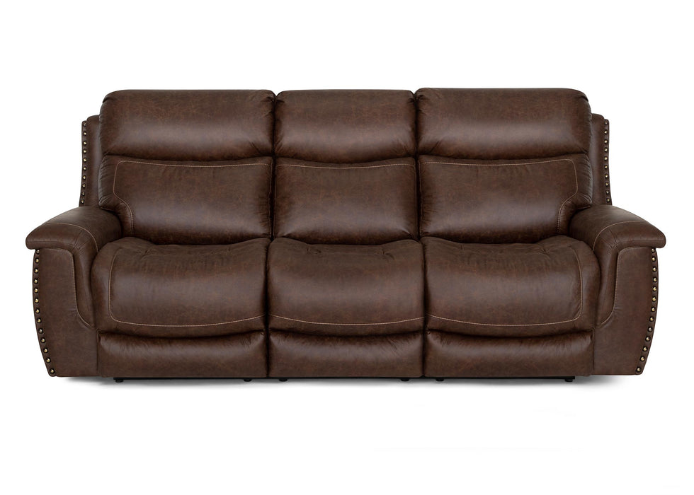 Franklin Furniture - 648 Brixton 2 Piece Power Manual Reclining Living Room Set in Holster Vintage Brown - 64842-83-BROWN-2SET - GreatFurnitureDeal