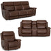 Franklin Furniture - 648 Brixton 3 Piece Manual Reclining Living Room Set in Holster Vintage Brown - 64842-834-6548-BROWN - GreatFurnitureDeal