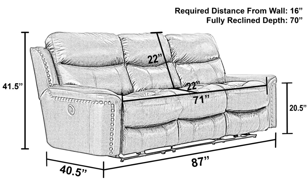 Catnapper - Ceretti Power Reclining Sofa in Brown - 64881-BROWN - GreatFurnitureDeal
