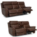 Franklin Furniture - 648 Brixton 2 Piece Power Manual Reclining Living Room Set in Holster Vintage Brown - 64842-83-BROWN-2SET - GreatFurnitureDeal