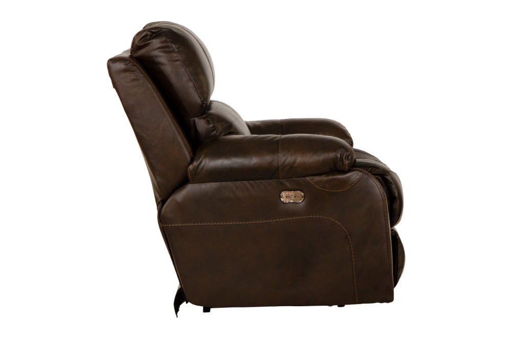 Catnapper - Positano Power Wall Hugger Recliner in Cocoa - 649904-COCOA - GreatFurnitureDeal