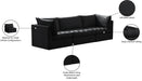Meridian Furniture - Jacob 103" Black Velvet Upholstered 3pc. Sofa - 649Black-S103 - GreatFurnitureDeal