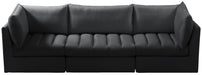 Meridian Furniture - Jacob 103" Black Velvet Upholstered 3pc. Sofa - 649Black-S103 - GreatFurnitureDeal