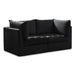 Meridian Furniture - Jacob 66" Black Velvet Upholstered 2pc. Loveseat - 649Black-S66 - GreatFurnitureDeal