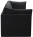 Meridian Furniture - Jacob 66" Black Velvet Upholstered 2pc. Loveseat - 649Black-S66 - GreatFurnitureDeal