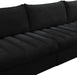 Meridian Furniture - Jacob 103" Black Velvet Upholstered 4pc. Sectional - 649Black-Sec4A - GreatFurnitureDeal