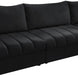 Meridian Furniture - Jacob 103" Black Velvet Upholstered 4pc. Sectional - 649Black-Sec4A - GreatFurnitureDeal
