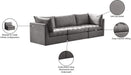 Meridian Furniture - Jacob 103" Grey Velvet Upholstered 3pc. Sofa - 649Grey-S103 - GreatFurnitureDeal