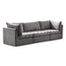 Meridian Furniture - Jacob 103" Grey Velvet Upholstered 3pc. Sofa - 649Grey-S103 - GreatFurnitureDeal