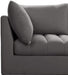 Meridian Furniture - Jacob 103" Grey Velvet Upholstered 5pc. Sectional - 649Grey-Sec5C - GreatFurnitureDeal