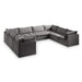 Meridian Furniture - Jacob 140" Grey Velvet Upholstered 8pc. Sectional - 649Grey-Sec8A - GreatFurnitureDeal