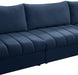 Meridian Furniture - Jacob 140" Navy Velvet Upholstered 5pc. Sectional - 649Navy-Sec5A - GreatFurnitureDeal