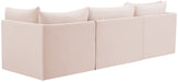 Meridian Furniture - Jacob 103" Pink Velvet Upholstered 3pc. Sofa - 649Pink-S103 - GreatFurnitureDeal