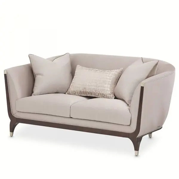 AICO Furniture - Paris Chic Loveseat in Platinum - 9003825-TRUFL-409 - GreatFurnitureDeal