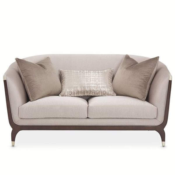 AICO Furniture - Paris Chic Loveseat in Platinum - 9003825-TRUFL-409