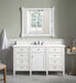 James Martin Furniture - Brittany 60" Single Vanity, Bright White w/ 3 CM White Zeus Quartz Top - 655-V60S-BW-3WZ - GreatFurnitureDeal