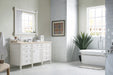 James Martin Furniture - Brittany 60" Single Vanity, Bright White w/ 3 CM Eternal Marfil Quartz Top - 655-V60S-BW-3EMR - GreatFurnitureDeal