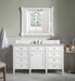 James Martin Furniture - Brittany 60" Single Vanity, Bright White w/ 3 CM Eternal Serena Quartz Top - 655-V60S-BW-3ESR - GreatFurnitureDeal