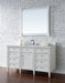 James Martin Furniture - Brittany 60" Single Vanity, Bright White w/ 3 CM White Zeus Quartz Top - 655-V60S-BW-3WZ - GreatFurnitureDeal