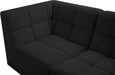 Meridian Furniture - Relax 98" Black Velvet Upholstered 3pc. Sofa - 650Black-S98 - GreatFurnitureDeal