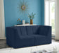 Meridian Furniture - Relax 68" Navy Velvet Upholstered 2pc. Loveseat - 650Navy-S68 - GreatFurnitureDeal