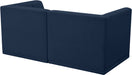Meridian Furniture - Relax 68" Navy Velvet Upholstered 2pc. Loveseat - 650Navy-S68 - GreatFurnitureDeal
