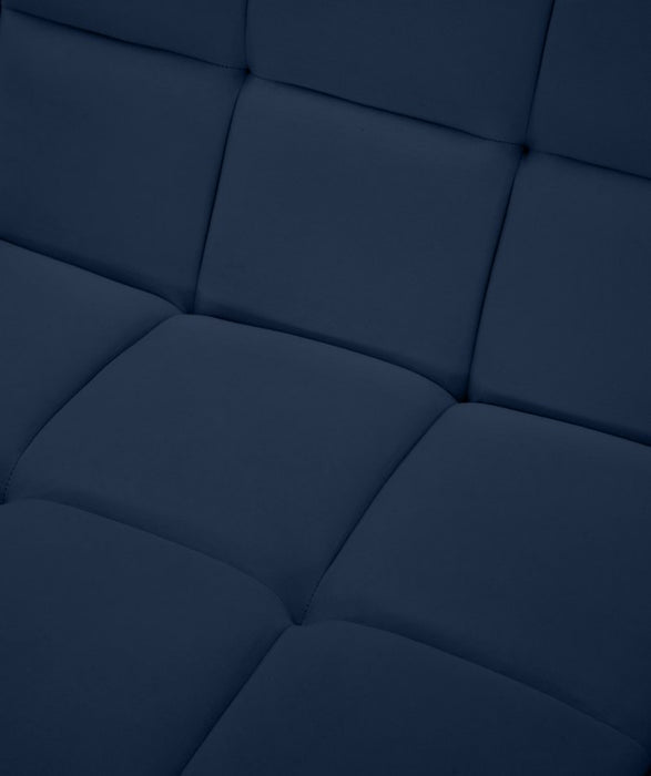Meridian Furniture - Relax 68" Navy Velvet Upholstered 2pc. Loveseat - 650Navy-S68 - GreatFurnitureDeal