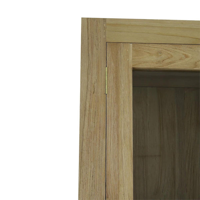Bramble - Tuscan Rustic Distressed Display Cabinet w/ LED - Teak - BR-65291