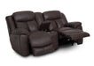 Franklin Furniture - 653 Warner Reclining Console Loveseat in Duvall Coffee - 65334-COFFEE - GreatFurnitureDeal