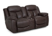 Franklin Furniture - 653 Warner Reclining Console Loveseat in Duvall Coffee - 65334-COFFEE - GreatFurnitureDeal