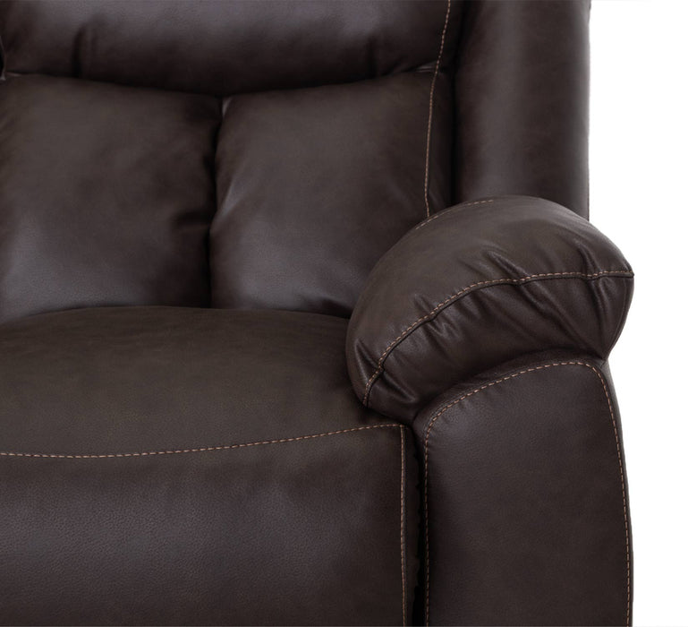 Franklin Furniture - 653 Warner Reclining Console Loveseat in Duvall Coffee - 65334-COFFEE - GreatFurnitureDeal