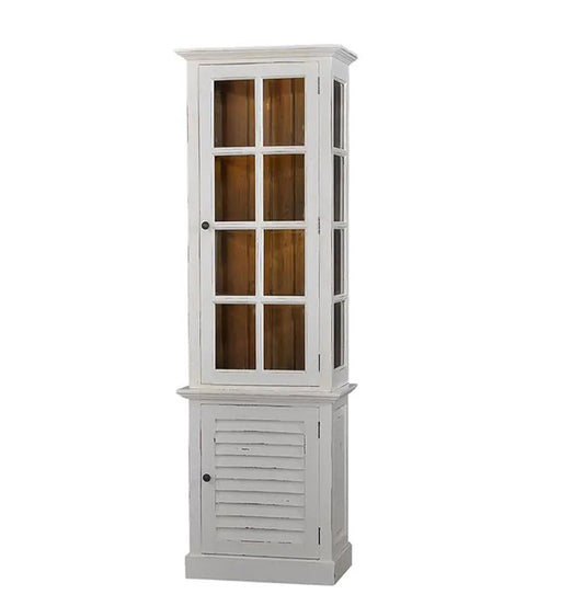 Bramble - Cottage Tall Cabinet w/Glass w/ 4 LED - BR-65402 - GreatFurnitureDeal