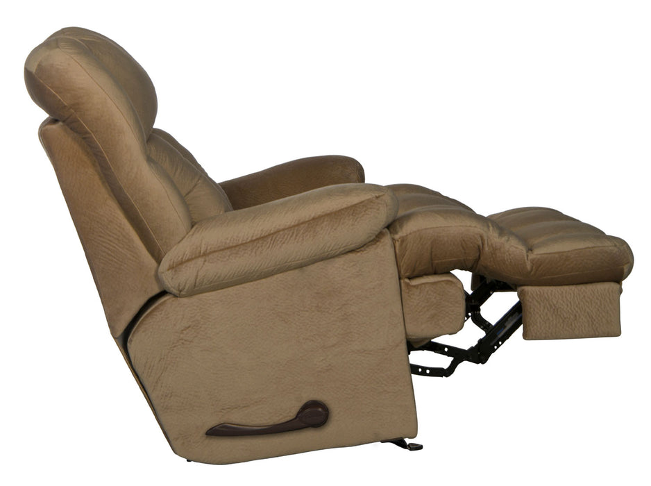 Catnapper - Cloud 12 Power Lay Flat Chaise Recliner in Camel - 6541-7-CAMEL - GreatFurnitureDeal