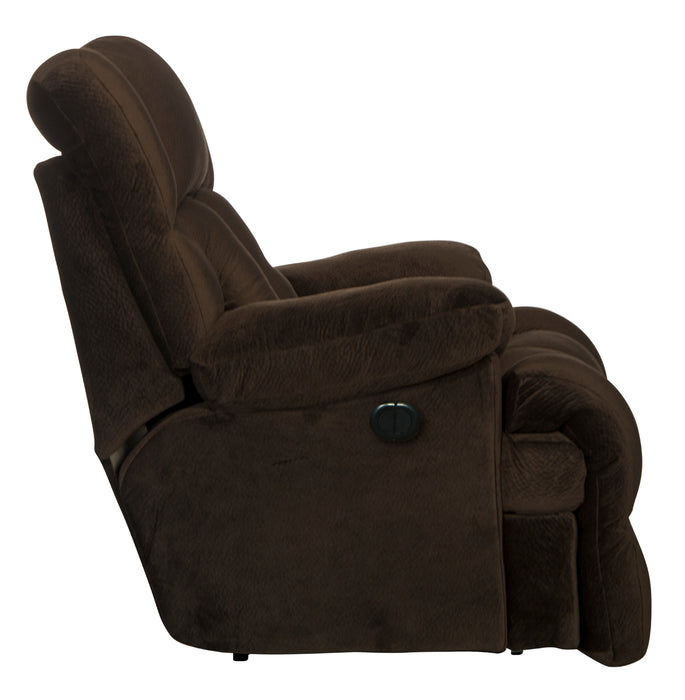 Catnapper - Cloud 12 Power Lay Flat Chaise Recliner in Chocolate - 6541-7-CHOCOLATE