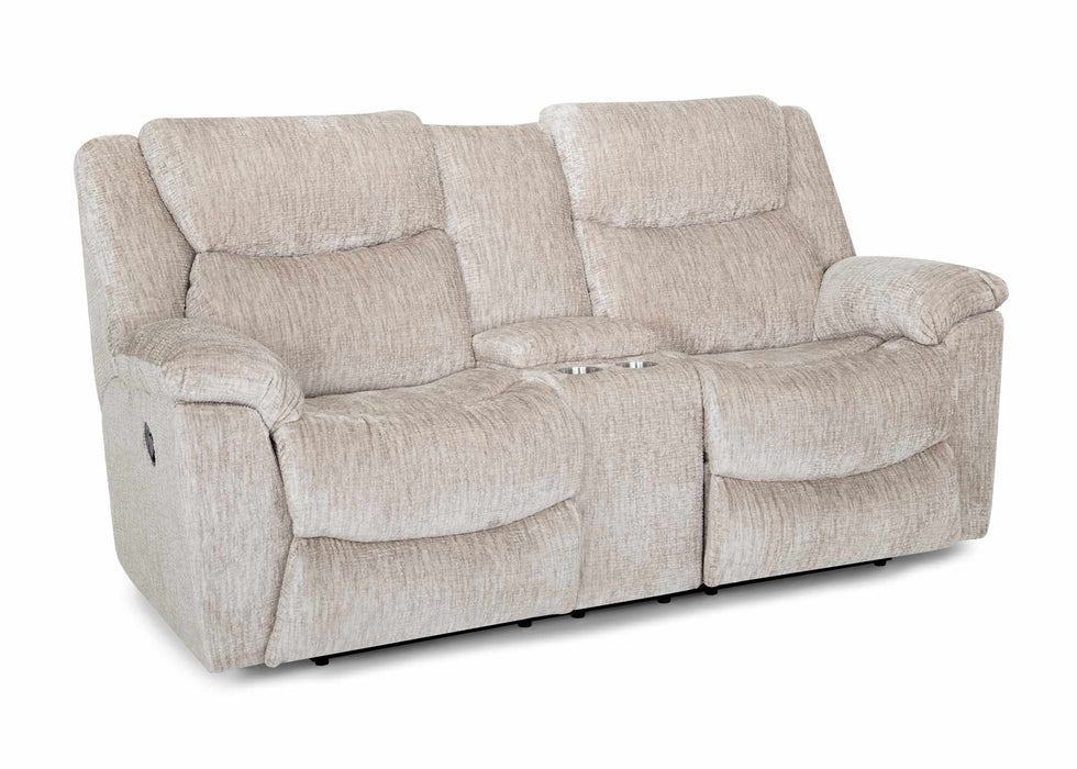 Franklin Furniture - Trooper Dual Power Reclining Loveseat w/Integrated USB Port in Cliff Sand - 65434-83-SAND - GreatFurnitureDeal