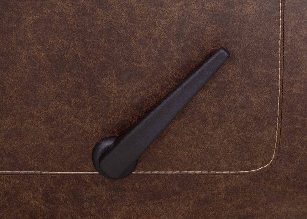 Franklin Furniture - 648 Brixton 2 Piece Power Manual Reclining Living Room Set in Holster Vintage Brown - 64842-83-BROWN-2SET - GreatFurnitureDeal