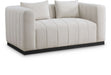 Meridian Furniture - Lucia 67" Beige Linen Textured Fabric Upholstered Loveseat - 655Beige-L - GreatFurnitureDeal