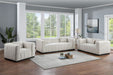 Meridian Furniture - Lucia 67" Beige Linen Textured Fabric Upholstered Loveseat - 655Beige-L - GreatFurnitureDeal