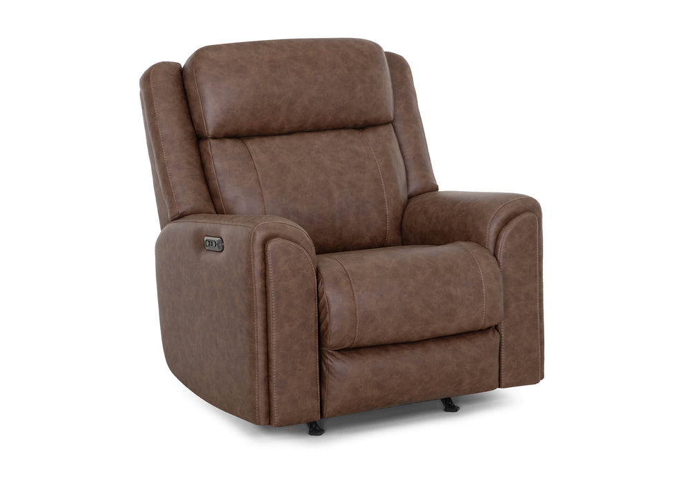 Franklin Furniture - 693 Parker 3 Piece Power Reclining Sofa Set in Duvall Vintage Brown - 69347-69335-6593-BROWN