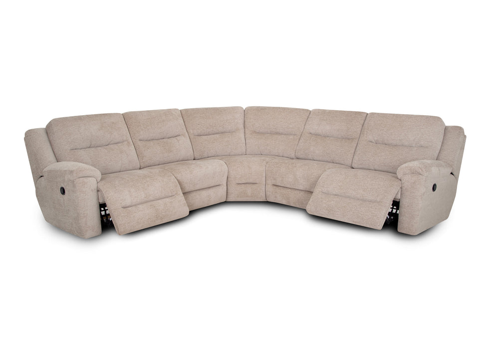 Franklin Furniture - 659 Davenport 5 Piece Power Sectional Sofa w/Integrated USB Port in Rollins Camel - 65901-82-65907-65999-65903-65902-82 - GreatFurnitureDeal