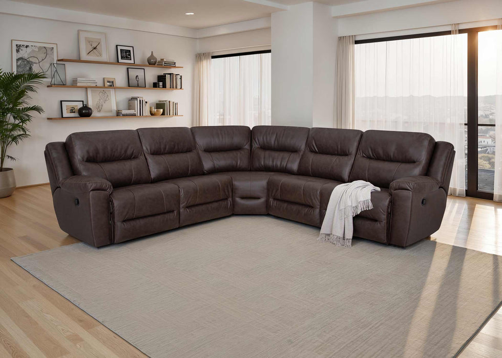 Franklin Furniture - 659 Davenport 5 Piece Sectional Sofa in Duvall Coffee - 65901-65907-65999-65903-65902 - GreatFurnitureDeal