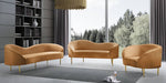 Meridian Furniture - Ritz 85.5" Saddle Velvet Upholstered Sofa - 659Saddle-S - GreatFurnitureDeal