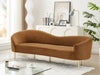 Meridian Furniture - Ritz 85.5" Saddle Velvet Upholstered Sofa - 659Saddle-S - GreatFurnitureDeal