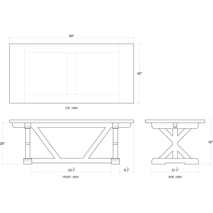 Bramble - Riverwalk Dining Table 84'' w/o Grooves - BR-66068 - GreatFurnitureDeal