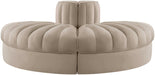 Meridian Furniture - Rummi Beige Velvet Performance Fabric Upholstered 2pc. Sofa - 660Beige-2RC - GreatFurnitureDeal