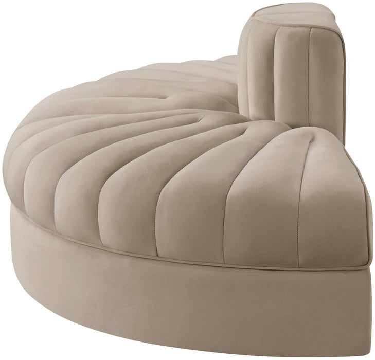 Meridian Furniture - Rummi Beige Velvet Performance Fabric Upholstered 2pc. Sofa - 660Beige-2RC - GreatFurnitureDeal