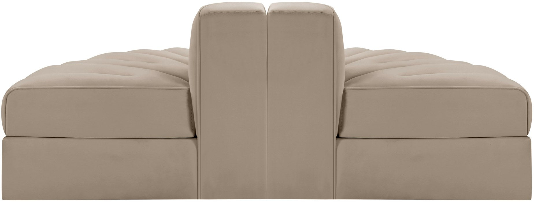 Meridian Furniture - Rummi Beige Velvet Performance Fabric Upholstered 2pc. Sofa - 660Beige-2RC - GreatFurnitureDeal