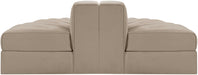 Meridian Furniture - Rummi Beige Velvet Performance Fabric Upholstered 2pc. Sofa - 660Beige-2RC - GreatFurnitureDeal