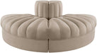 Meridian Furniture - Rummi Beige Velvet Performance Fabric Upholstered 2pc. Sofa - 660Beige-2RC - GreatFurnitureDeal