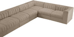 Meridian Furniture - Rummi Beige Velvet Performance Fabric Upholstered 10pc. Sectional - 660Beige-Sec10A - GreatFurnitureDeal